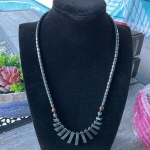 EUC, Stunning Black Hematite Necklace